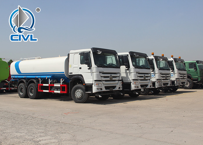 HOWO7 Sinotruk Water Carrying Liquid Tanker Truck LHD 6X4 15 - 25CBM 290hp Water Tank Truck