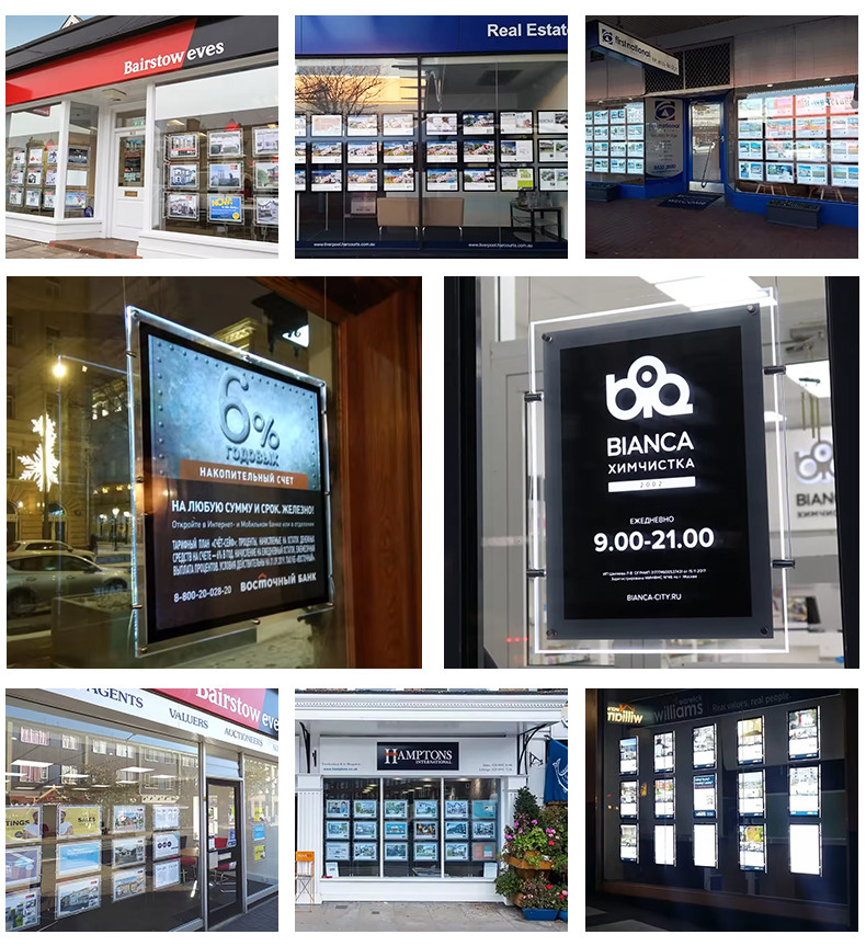 Outdoor Crystal Acrylic Led Poster Frame Light Led Advertising Display Board