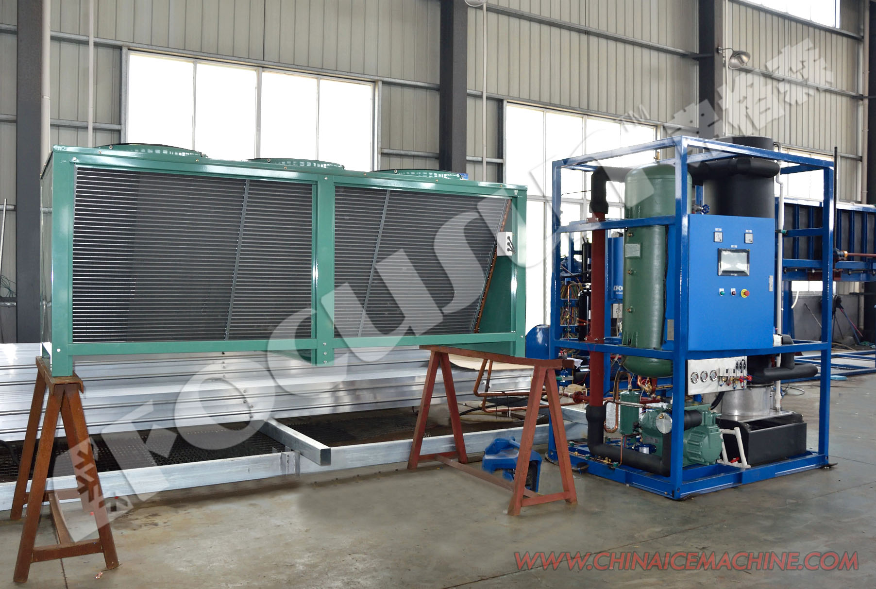 6 Tons/day Industrial Tube Ice Machine for Food Beverage Shops PLC Siemens by Focusun