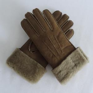 Quality Women Warm Winter Handmade Shearling Fur Sheepskin Gloves wholesale