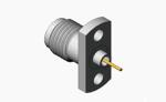 K2.92 Series Female 2-hole Flange Stainless Steel RF Coaxial Connector with PTFE
