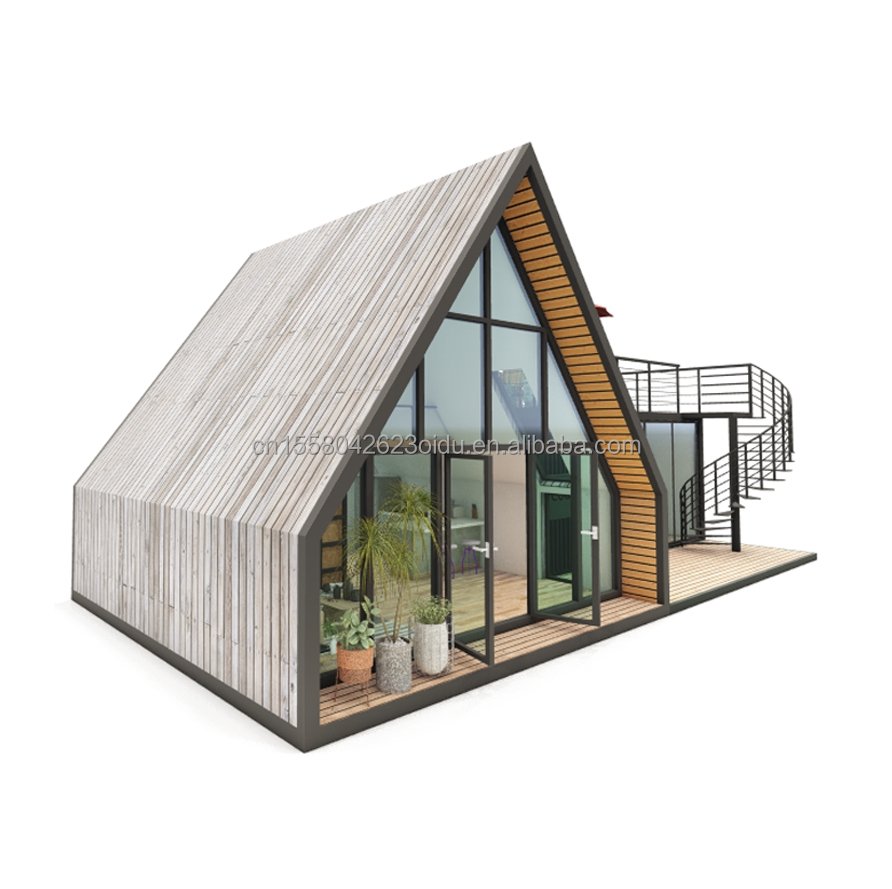 EU Modern Design Wooden Container House for Couples' Holiday or Hotel Main Structure Galvanized Steel Square Tubes