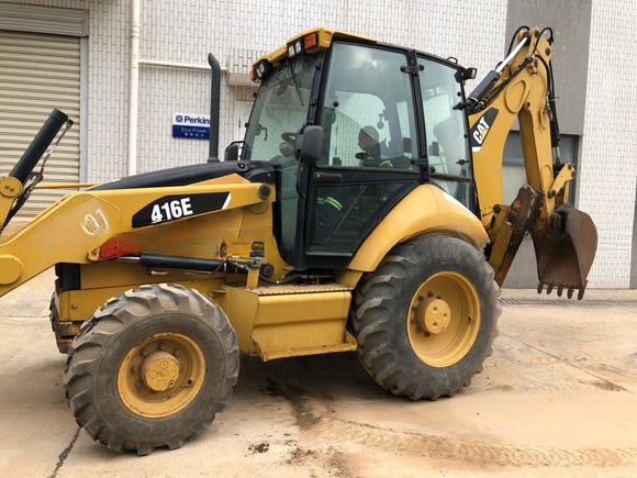 6792 10200 kg Machine Weight Used Caterpillar 416E Backhoe Loader 162 kw Original Now