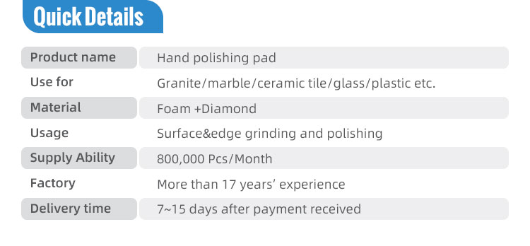 Electroplated Sponge Diamond Hand Polishing Sanding Block Pads For Marble Granite Ceramic Tile