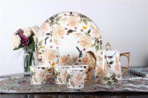 Quality Delightful Assorted Colors 6Oz Cappuccino Coffee Cups With Saucers wholesale