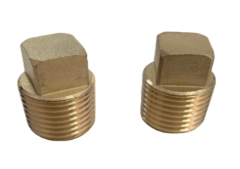 3/4" NPT Male Brass Head Solid Brass Plug Fitting