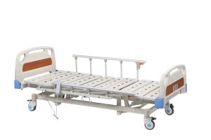 Quality Aluminum Alloy Railing ICU Hospital Bed / 4 Wheels Electric Medical Bed wholesale