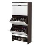 Wooden shoe cabinet with drawers
