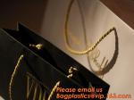 custom Christmas kraft paper material with stamping logo shopping bag, paper