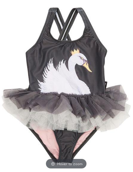 Cute Children 3D Swan Pattern Bikini Toddler Kids Baby Girls Tulle Patchwork