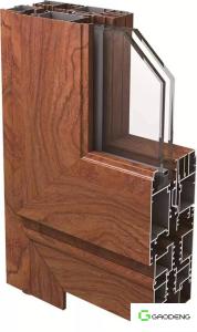Quality Wooden Grain Extrusion Window And Door Aluminum Profiles With Great Feeling wholesale