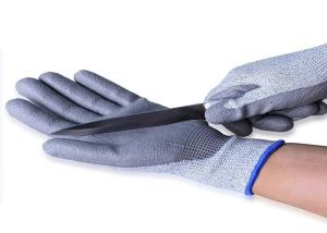 Quality Waterproof PU Coated Gloves , Level 5 Industrial Cut Resistant Gloves wholesale