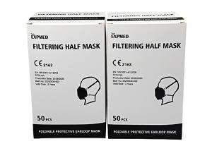 Quality CE0194 Unisex Customized Logo Activated Charcoal Dust Mask wholesale