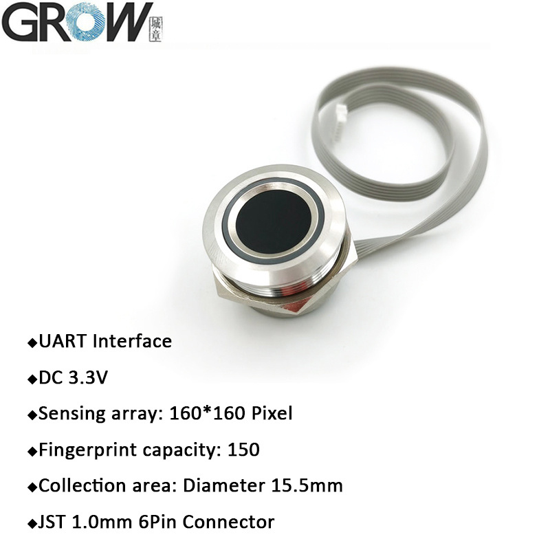 Grow R503s 160*160 Pixel LED Control Capacitive Fingerprint Module Sensor Scanner