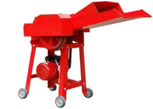 Quality Red Livestock Farming Equipment , Steel Material Small Chaff Cutter Machine wholesale