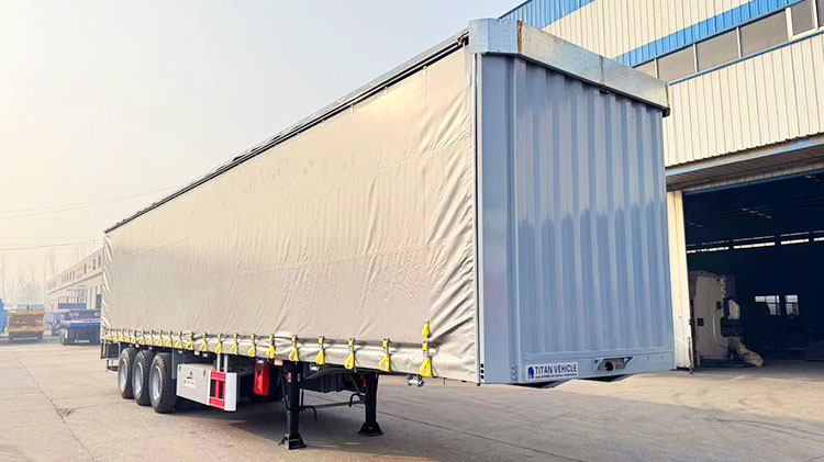 Curtain Side Trailer Curtainsider Dry Van Box Trailer Sliding Curtain Tarpaulin Semi Trailer