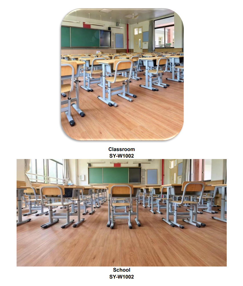 Non Slip SPC Click Flooring 1220x183mm Formaldehyde Free Shock Resistant GKBM JR-W17034