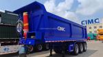 CIMC Hydraulic Dump Truck 3 Axle Front Axle Can Be Lifted Back Flip Semi-Trailer
