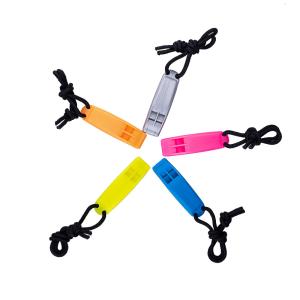 Quality Portable Scuba Diving Accessories , colorful Safety Whistle with 5mm nylon rope for diving wholesale