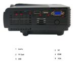 SQ5 800*480 Mini Portable HDMI VGA USB AV Audio Input LED Home Theater Cinema