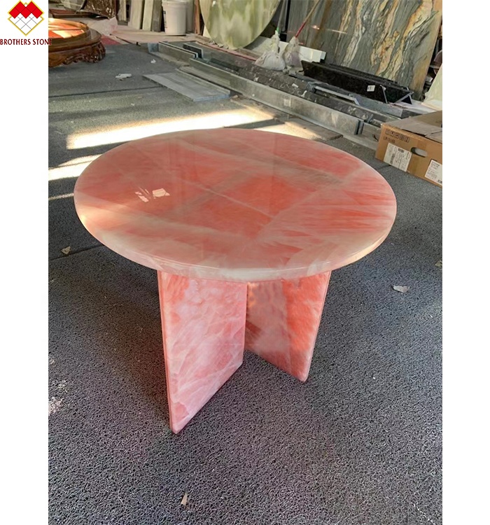 Big Slab Onyx Marble Stunning White Pink Onyx Stone for Wall Panel and Table Top