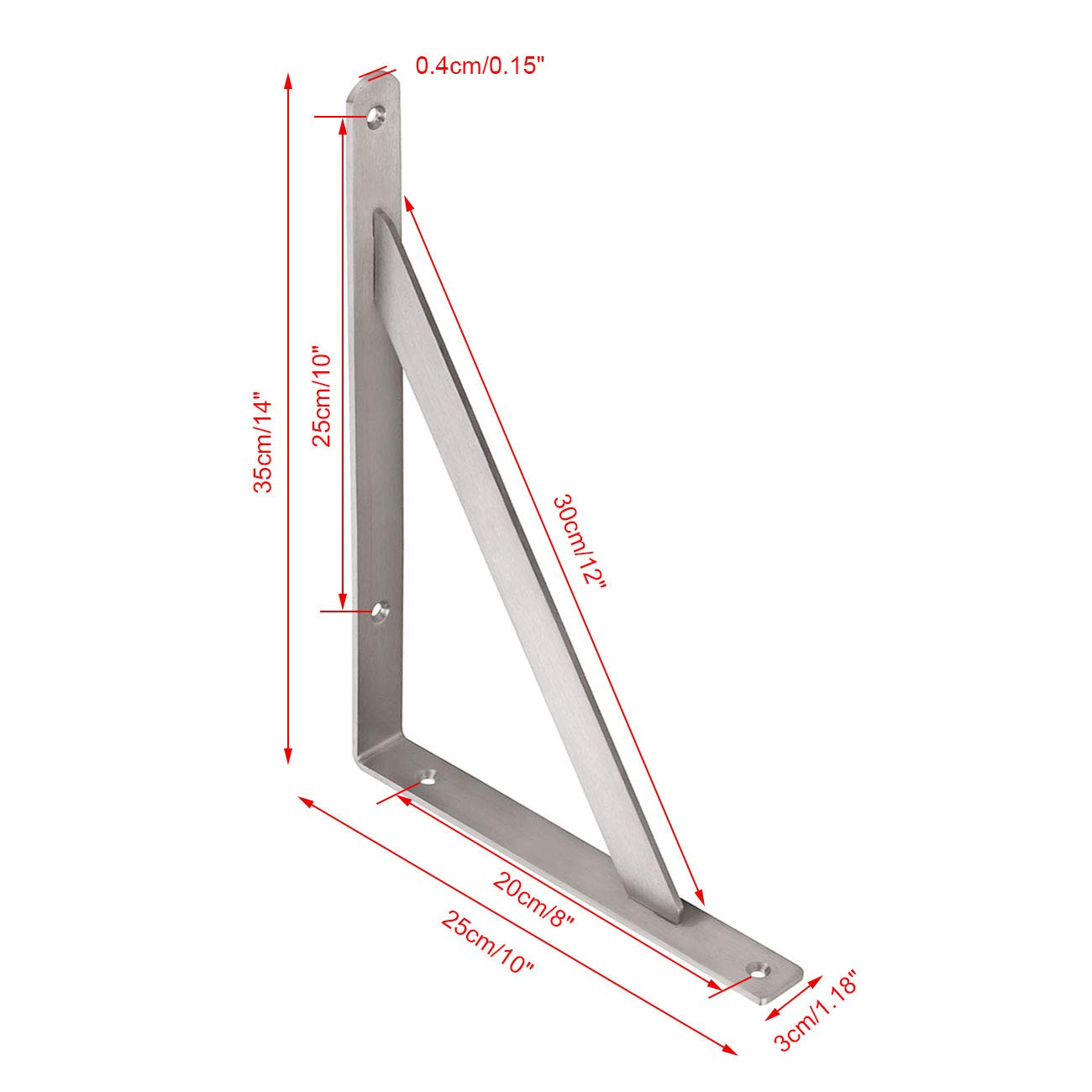 Supporting Fixed Metal U Shaped Wall Shelf Brackets for Wood 0.1mm Tolerance