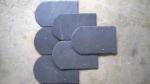 U Shape Roofing Paving Slate Culture Stone Tiles Natural Black