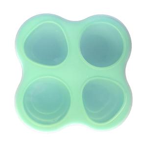 Quality 4 Cavities Silicone Kitchen Tool Baby Food Freezer Storage Trays With Lid wholesale