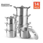 Hot Selling Kitchen Cooking Pot 5 PCS 7 PCS Cookware Sets Aluminum Soup Pot Set