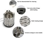 Stainless Steel Camping Heating Stove Cover, Camping Mini Heater Warming Stove