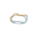 925 Sterling Silver 18k Gold Pink Enamel Band Rings For Women Girls
