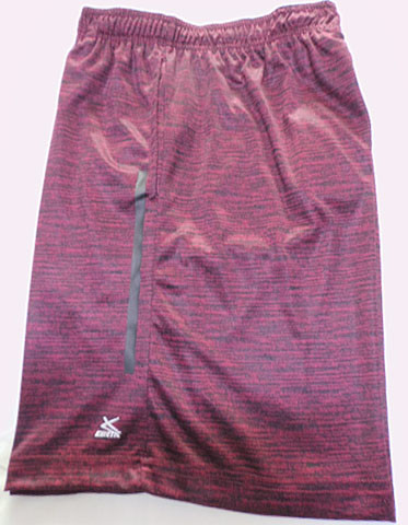 Active Stretch Rose Red Knitting Interlock Athletic Fit Shorts