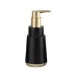 Black Polyresin Bathroom Accessories Set Soap Dispenser Tray For Home Hotel