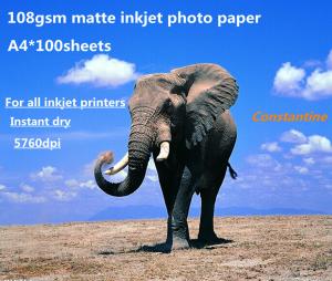 Quality 108gsm photo paper matte inkjet photo paper wholesale