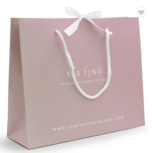 Quality Biodegradable Spot UV Printed Paper Shopping Bags wholesale