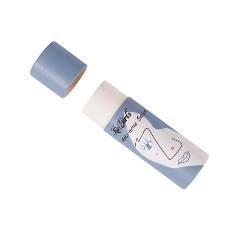 Biodegradable Kraft Push Up Paper Tube Cylinder Cardboard Lip Balm Gloss Container