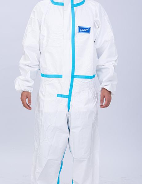 Antibacterial Non Woven Disposable Coverall Medical Protective Suit 170cm With