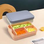 Three Compartment Sealed Plastic Lunch Box 1250ML For Student