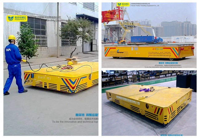 Motor Transfer Vehicle Cement Floor use Foundry Plant Trackless Handling Cart  