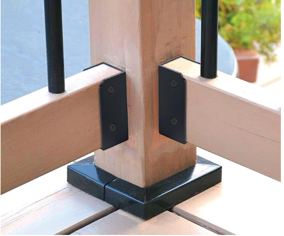 Nonstandard Steel Deck Railing Fence Bracket Post Joint Connector for Wood Construction