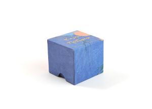 Quality Stamping Custom Printed Jewellery Boxes Blue Cardboard Earring With Finger Position wholesale