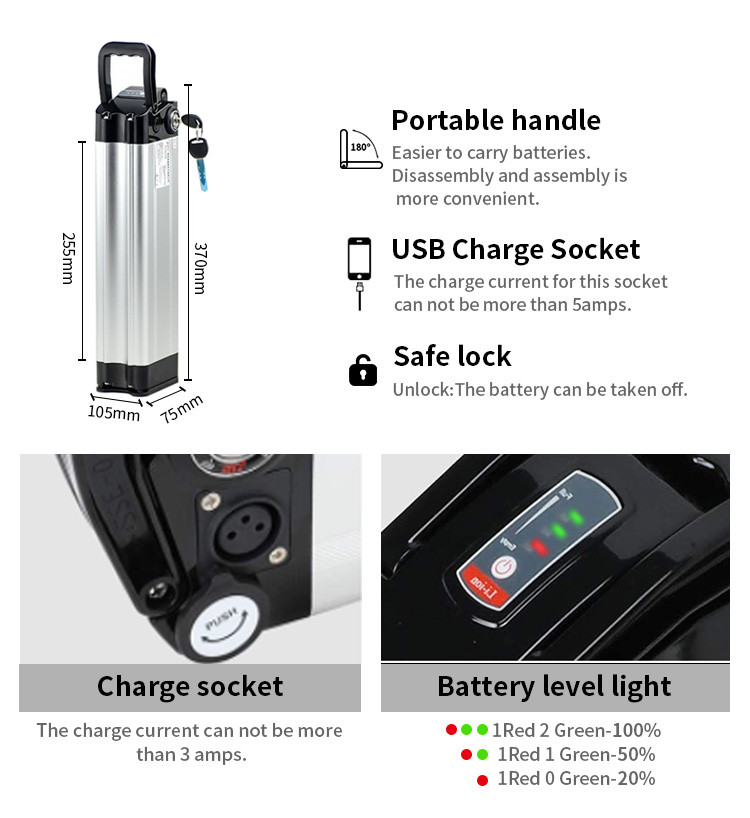 Deep Cycle 48V 17.5Ah Lithium Ion Battery Pack For Electric Bike