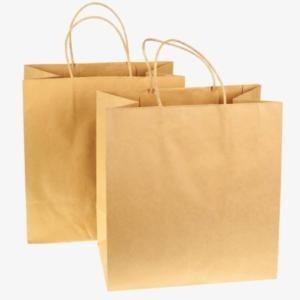 Quality Recycled Material Kraft Packaging Bag Custom Size Accepted Tote Shopping Bag wholesale