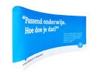 Commercial Trade Show Backdrop Displays 10 Ft Curved Fire Resistant Smooth