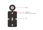 1,2 Core FTTH G657A1 G657A2 Flat Drop Fiber Optic Cable