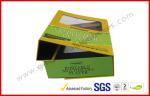 Transparent Window Electronics Gift Packaging , Printed Paper Standard Magnetic