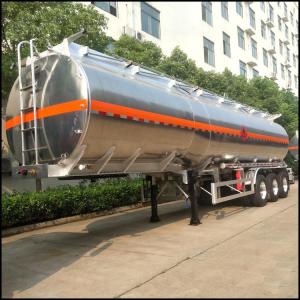 Quality Tri Axles Aluminium Trailer Tanker Oil Fuel Diesel Transport Tank 12 Wheels wholesale