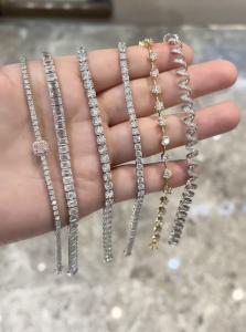 Quality Fine Jewelry Lab Grown Diamond Bracelet Carbon DEF Color Fancy Shape Tennis Bracelet wholesale