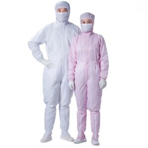 Quality Dust Free Cleanroom Supplies Clothes Class 100 1000 ESD Coverall Protective Suit wholesale