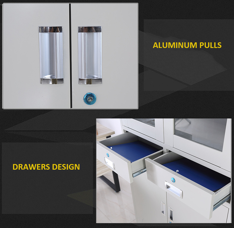Streamline Office Data Management with this Metal Filing Cabinet and Storage Rack